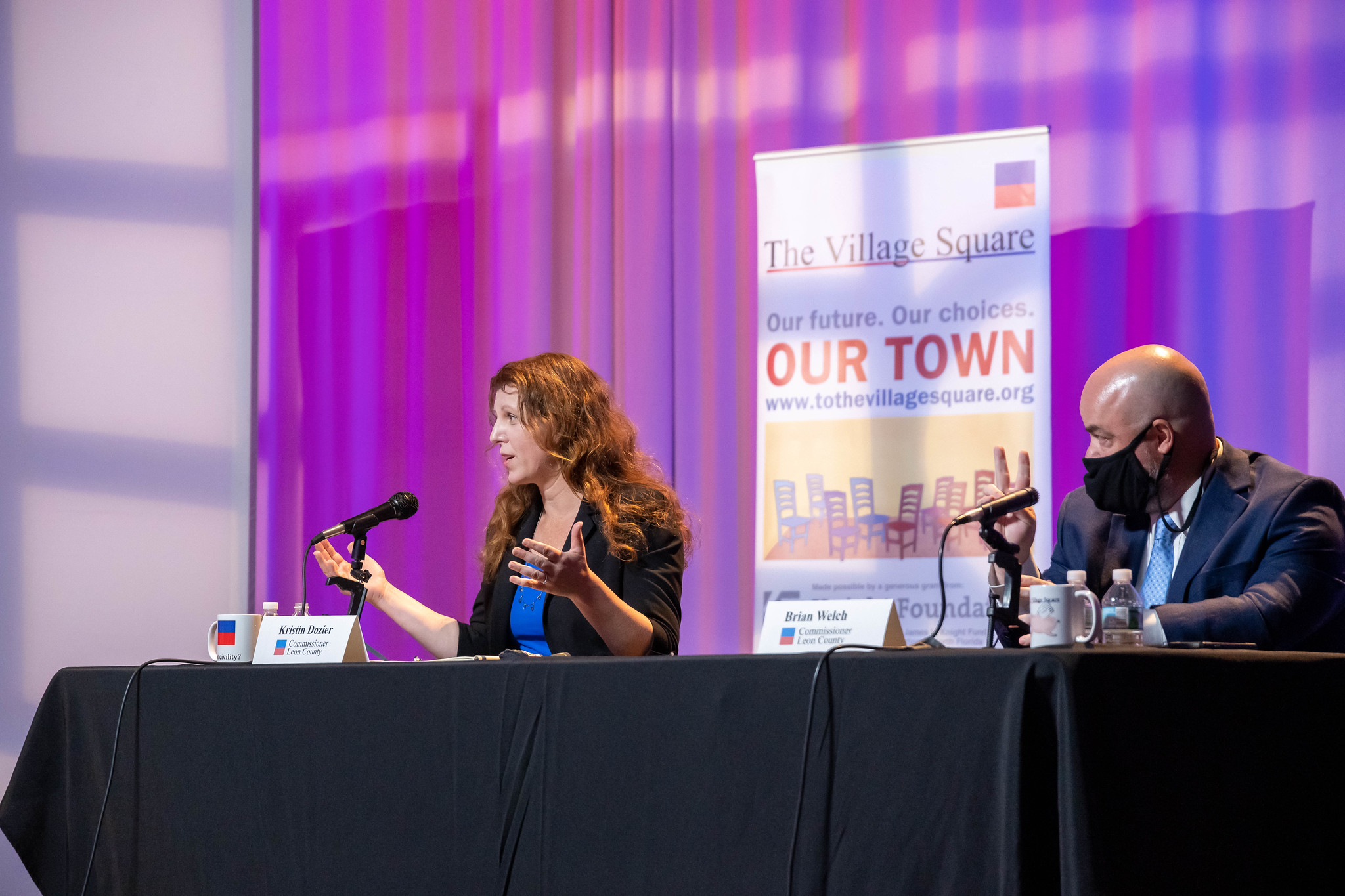Kristin Dozier speaks at a The Village Square Event