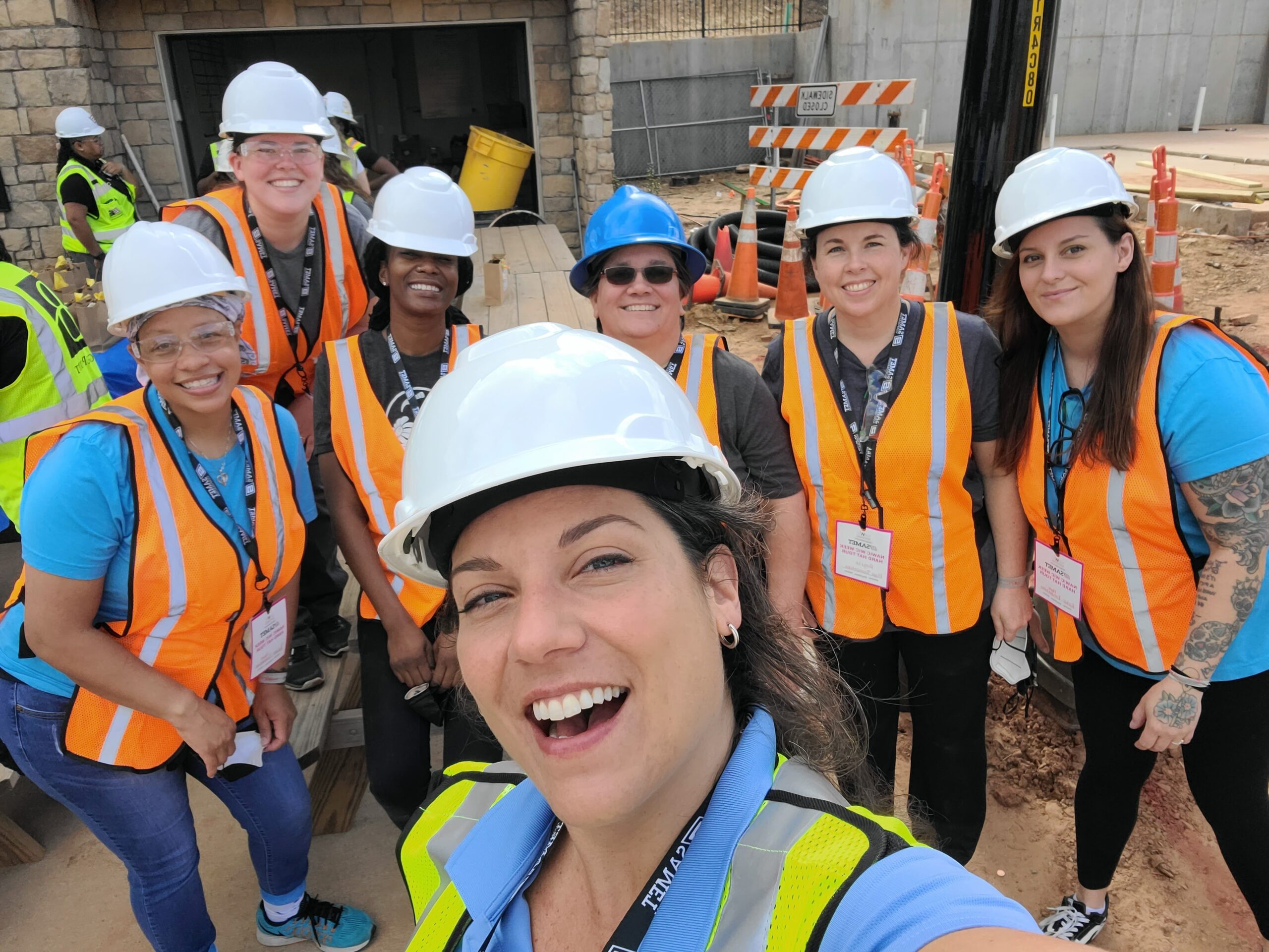 Nora El-Khouri Spencer and trainees pose for a group selfie